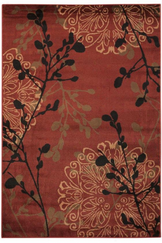 "dappled Area Rug - 1'11""x7'6"", Red"