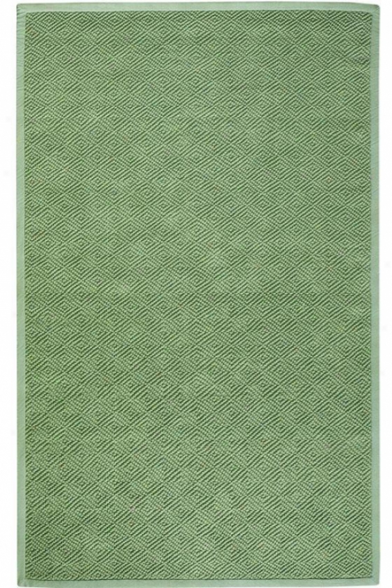 Diamond Jute Area Rug - 4' Round, Forest Green