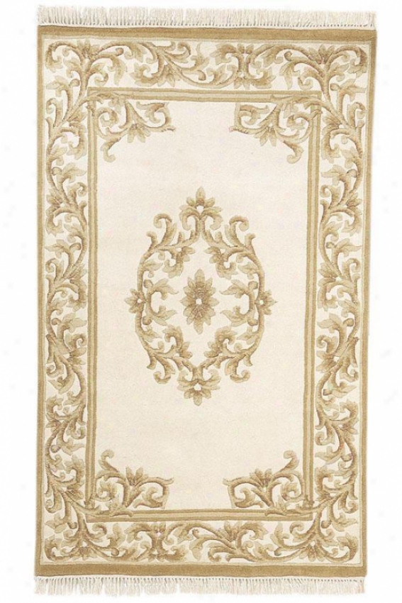 Filigree Aubusson Area Rug - 2'xx3', Gold