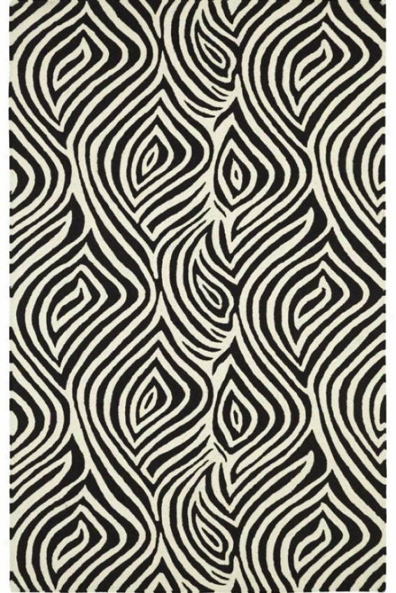 Illusion Iii Area Rug - 5x8, Ivory-black