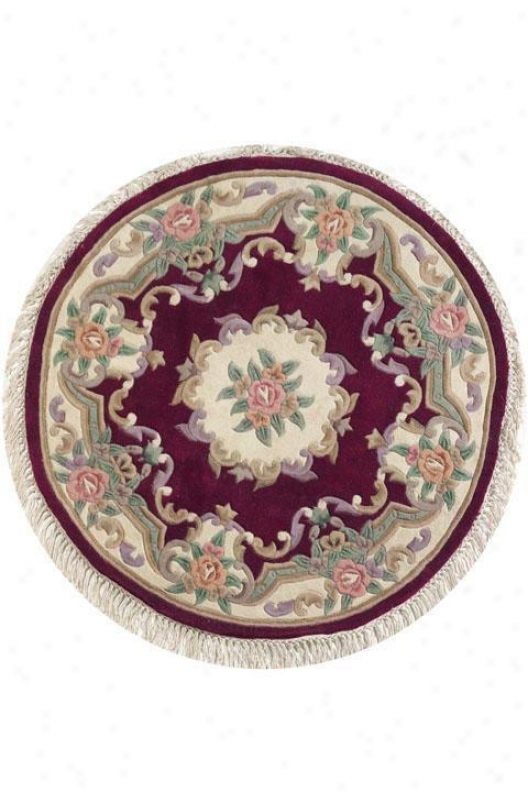 Imperial Area Rug - 5' Round, Maroon
