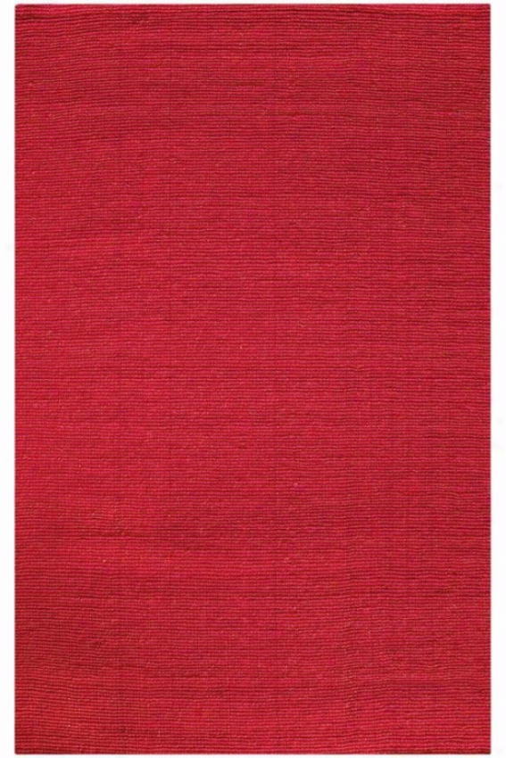 Kampur Coir Area Rug - 8' Round, Crimson Red