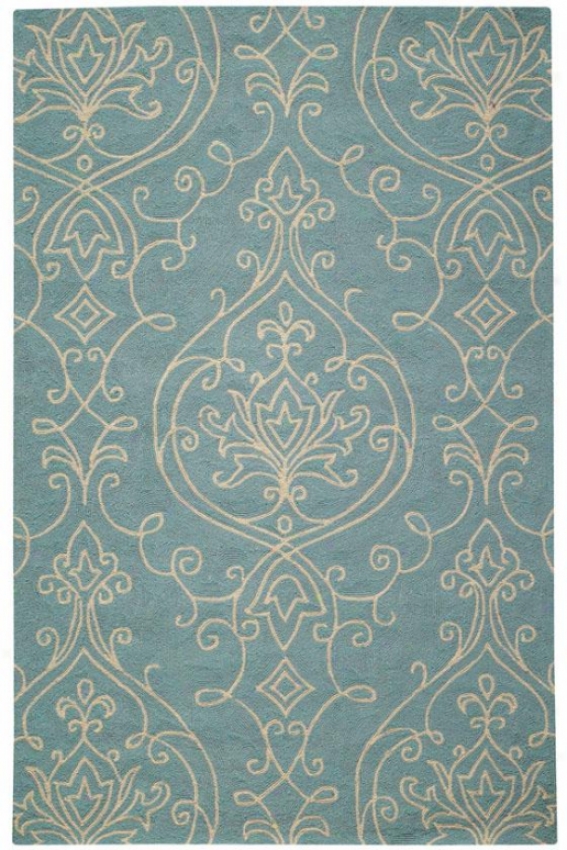 Kenilworth Indoor Outdoor Hooked Area Rug - 5'x8', Blue