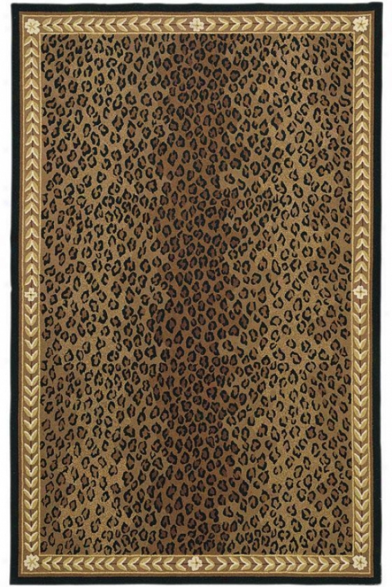 "leopard Area Rug - 3'9""x5'9"", Black"