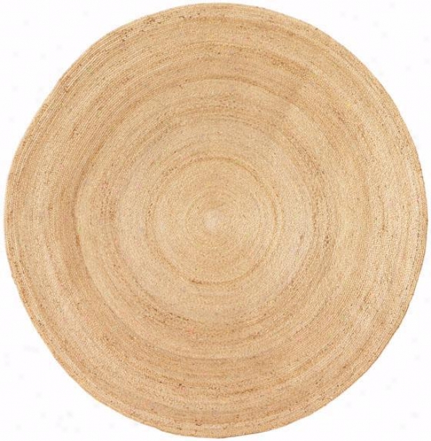 Lune Roumd Hemp Rug - 6' Round ,Ivory