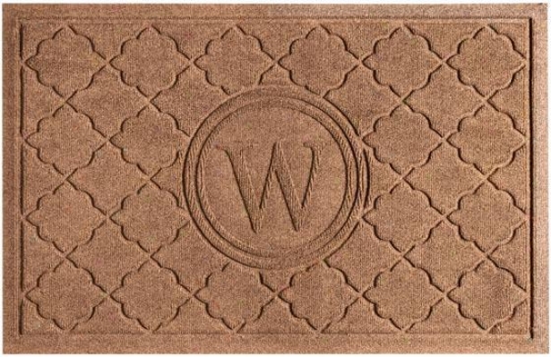 "marrakesh Monogram Doormat - 21.5""x31.5"", Brown"