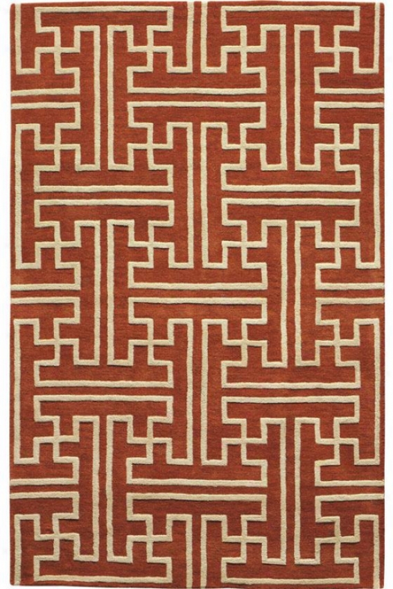 "montaigne Collection Maze Area Rug - 3'6""x5'6"", Coral"