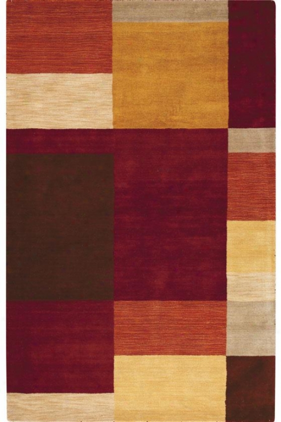 "omega I Area Rug - 5'9"" Round, Red"