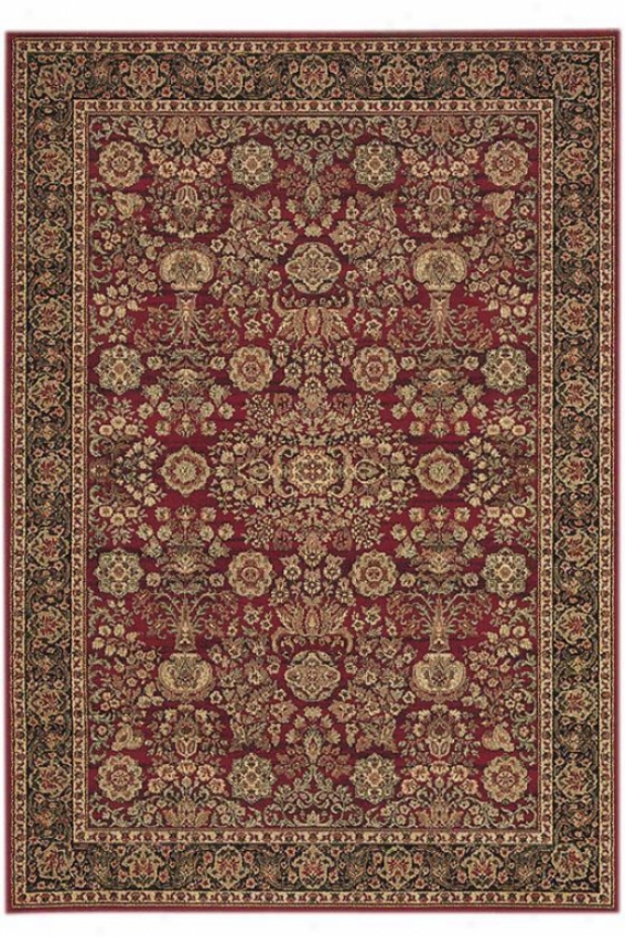 "sarouk Area Rug - 7'10'x11'2"", Burgundy"