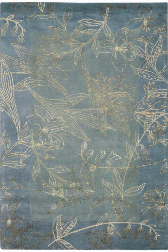 "stems Area Rug - 9'6""x13'6"", Blue"