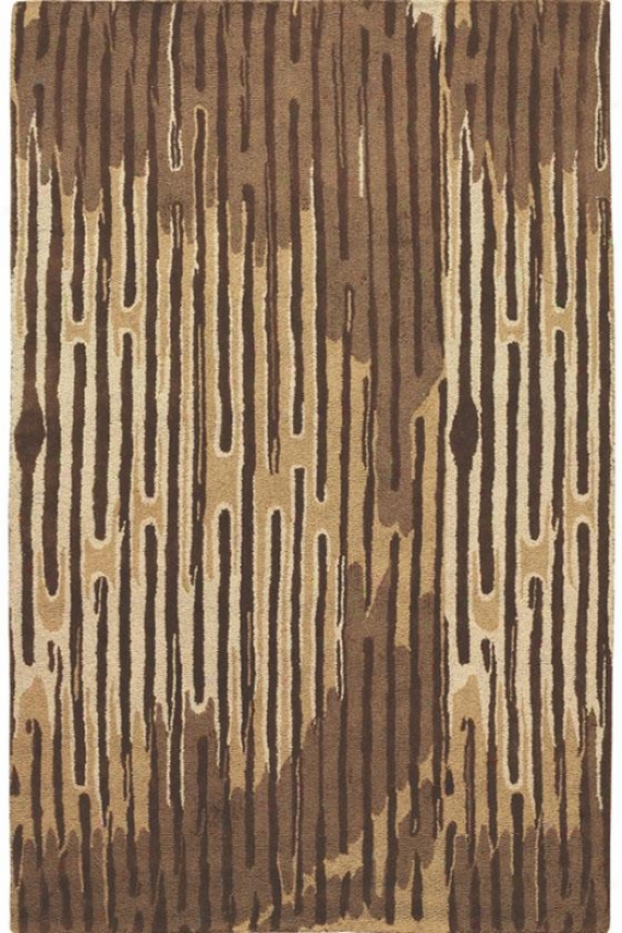 "stillwood  Area Rug - 5'9"" Round, Brown"