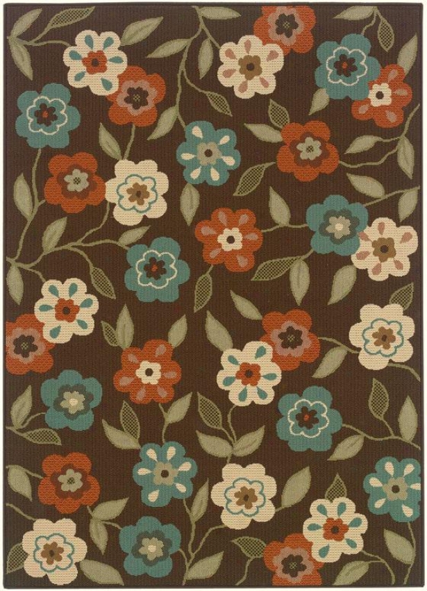 "summertime All-weather Area Rug - 6'7""x9'6"", Brown"