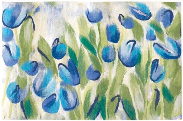 "tulips Mat - 20""x30"", Blue"