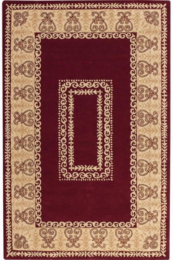 "vincennes Area Rug - 3'6""x5'6"", Maroon"