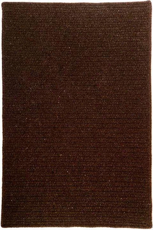 Wilshire Rectangular Braid Texture Area Rug - 3'octagon Fring, Chocolate Brown