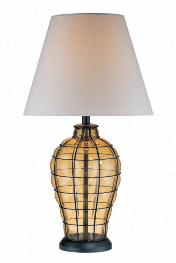 "abeilles Amber Table Lamp - 28.75""h X 16""w, Copper"