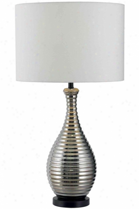 "achilles Table Lamp - 32""hx16""d, Silver Chrome"