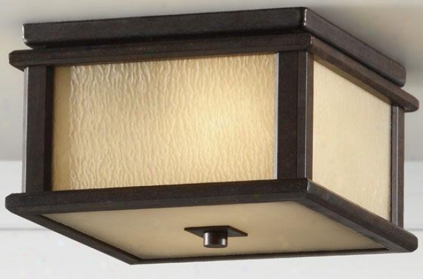 "aiden Outdoor Flush Mount - 5.5""h X9""w, Woodland Bronze"