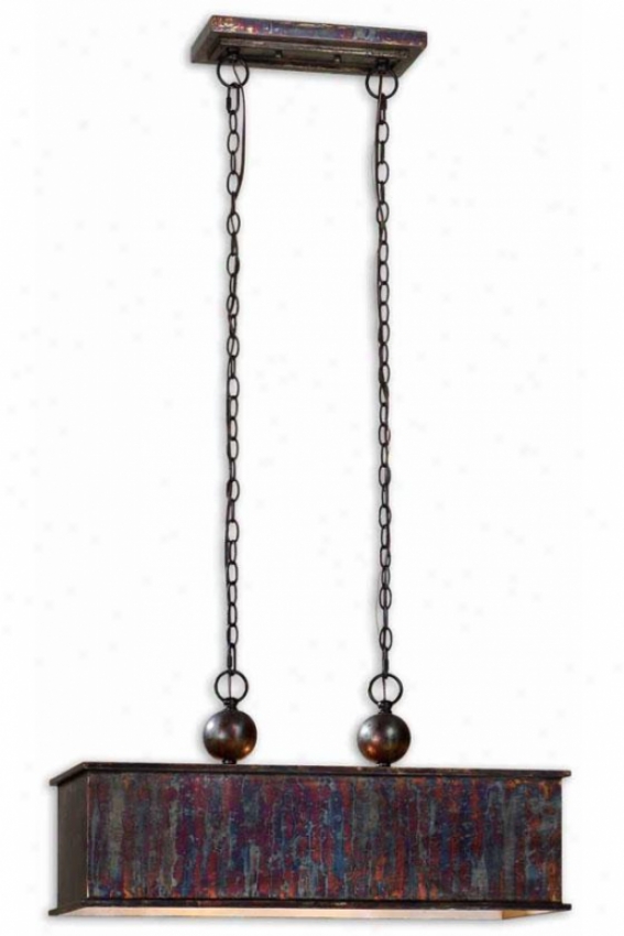 Albiano Rectangular Pendant - 2 Light, Bronze