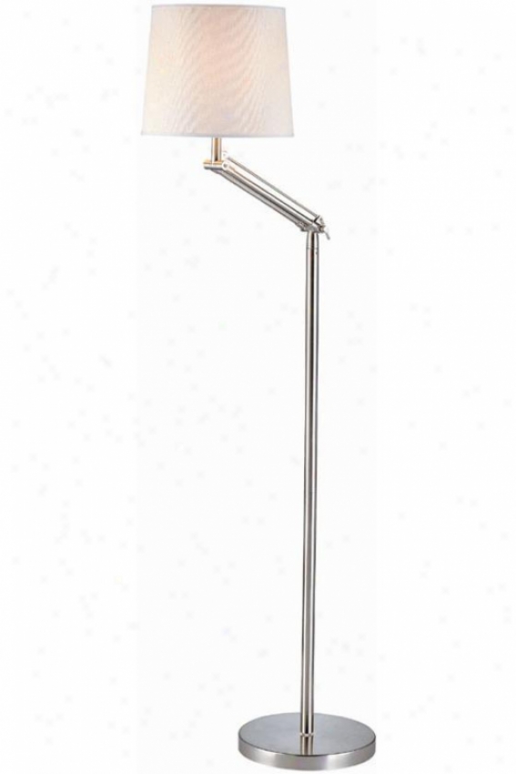 "aleda Swing-arm Floor Lamp - 61""hx14.5""d, Silver"