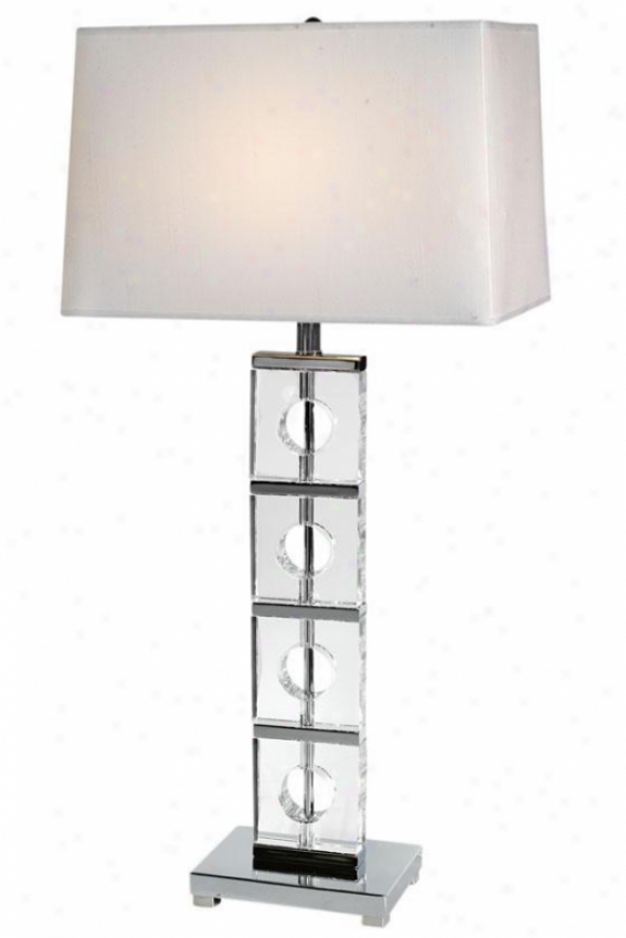 "ana Table Lamp - 32""hx15""w, Silver Chrome"