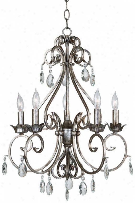 Antoinette 5-light Chandelier - 5light, Wthrs Silver