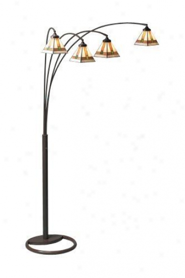 "arc Floor Lamp Fixture - 87""hx65""w, Bronze"