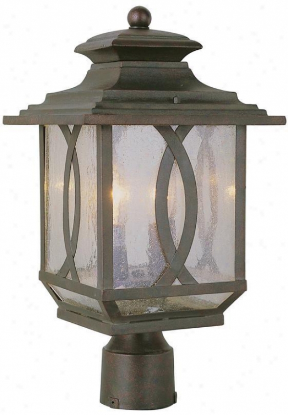 Arden Post-top Lantern - 2 Light, Brown