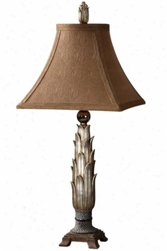 "barletta Buffet Lamp - 37""h, Antq Silvr Leaf"