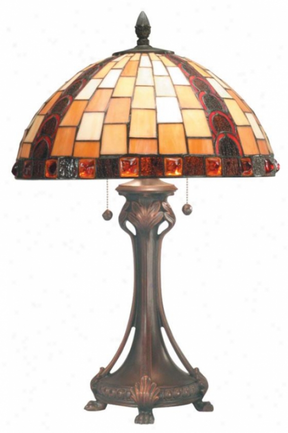 "baroque Tabl3 Lamp - 26h X 16.25""d, Bronze"