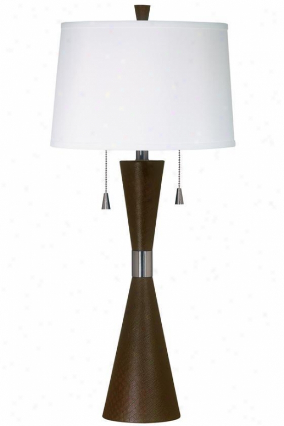 "bella Table Lamp - 32""h, Chclt Fx Lthr"