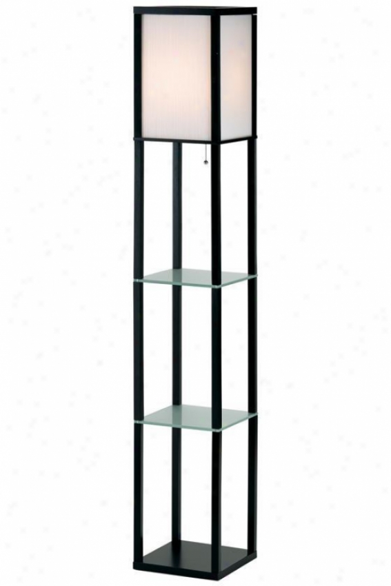 "berk Shelf Floor Lamp - 64.5""hx10.5""sq, Black"