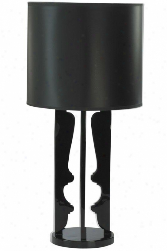 "black Tortus Table Lamp - 31.5""h, Comment Black"