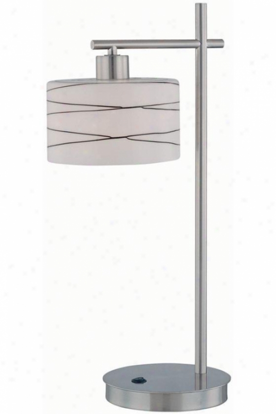 "bond Tzble Lamp - 24""hx12""d, Silver Chrome"
