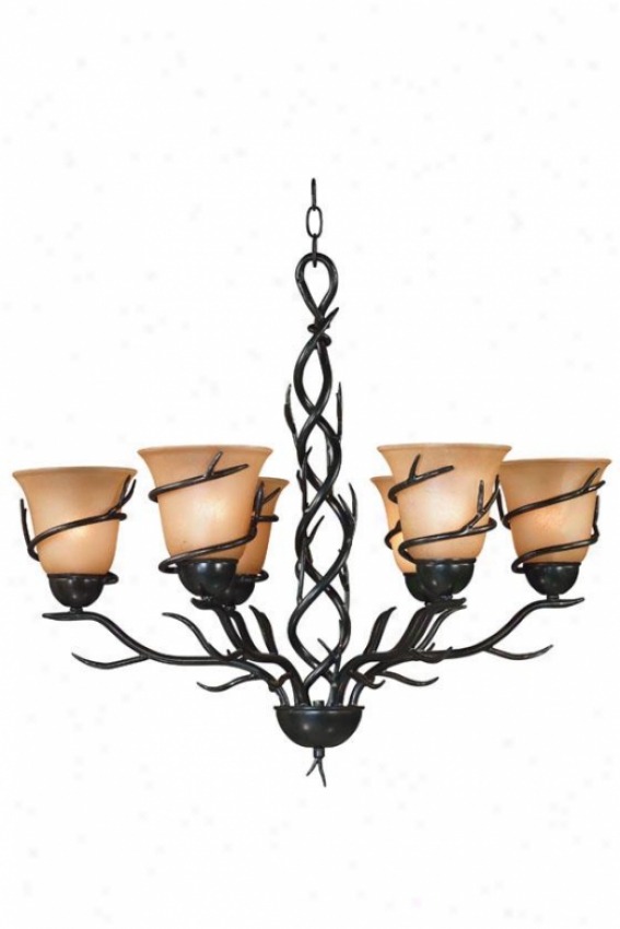 Branches Chandelier - 6-light, Bronze