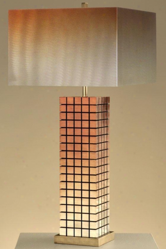 "bronze Grid Table Lamp - 30""h, Bronze"