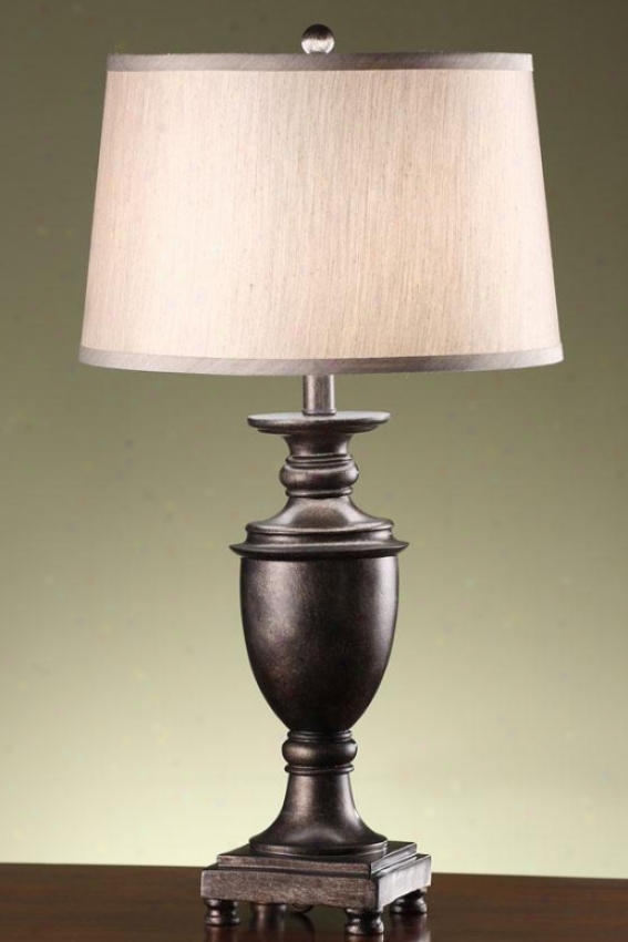 "cammy Table Lamp In Antique Pewter - 27.5""h, Pewter"