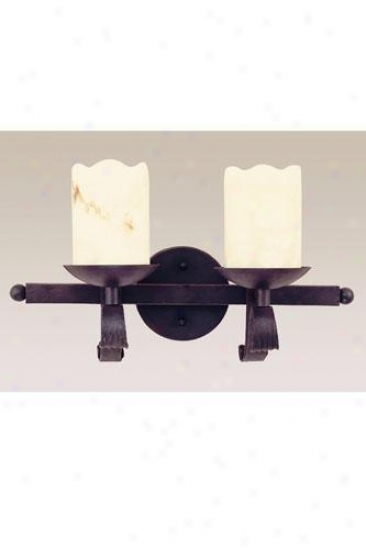 Candle Two-light Wall Sconce - Two-light, Black