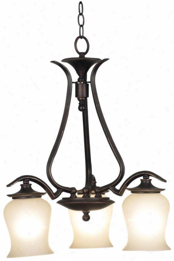 Carolinr Chandelier - 3-light, Oil Rubbed Bronze