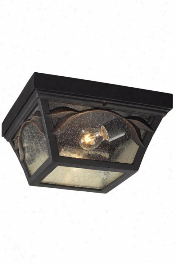 "chicago Outdoor Flush Mount - 7""hx13""w, Weathrd Chrcoal"