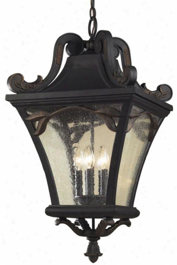 Chicago Exterior Pendant - 5-light, Weathrd Chrcoal