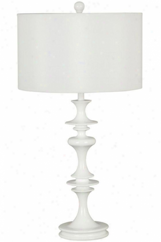 Claiborne Table Lamp - Pure Drum, White