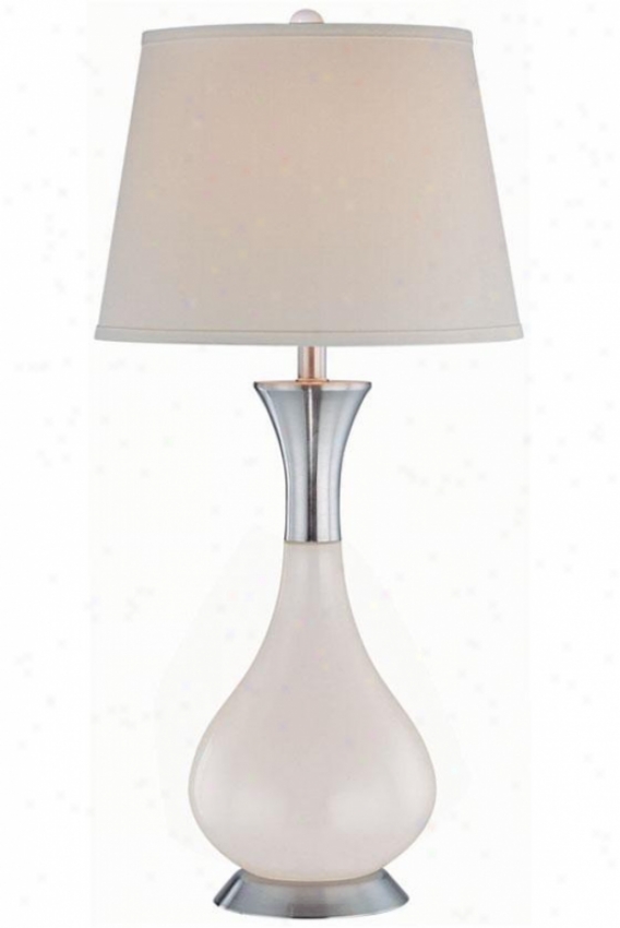 "corolla Table Lamp - 14.5""x30.5"", White"