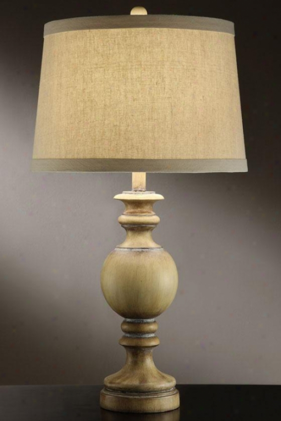 "cottage Table Lamp In Sun Bleached Taupe Finish - 30""h, Sun Blchd Taupe"