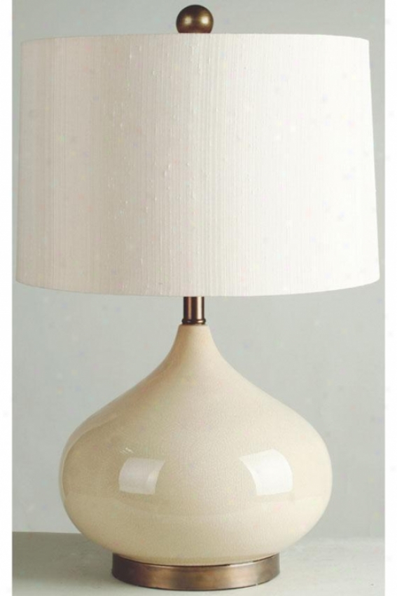 "crackled Table Lamp - 25.5""hx16""w, Almond"