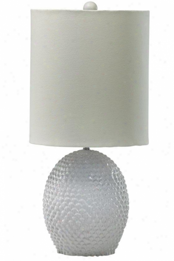 "cream Dimple Table Lamp - 25.5""h, Ivory"