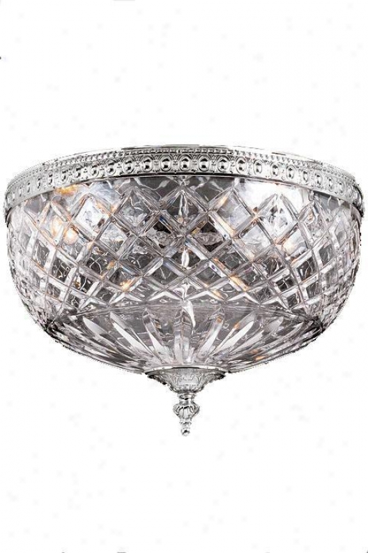 Crystal Flush Mount - Small, Silver