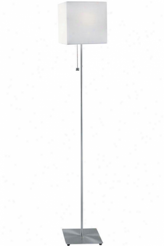 "cube Floor Lamp - 56.5""hx8""d, Silvery"