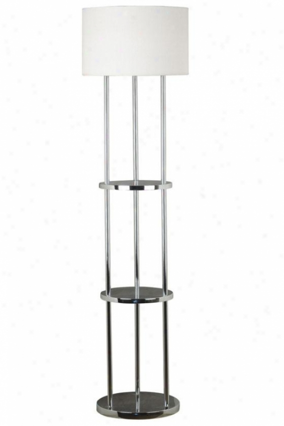 "curio Floor Lamp - 61""h X 16""w, Silver Chrome"