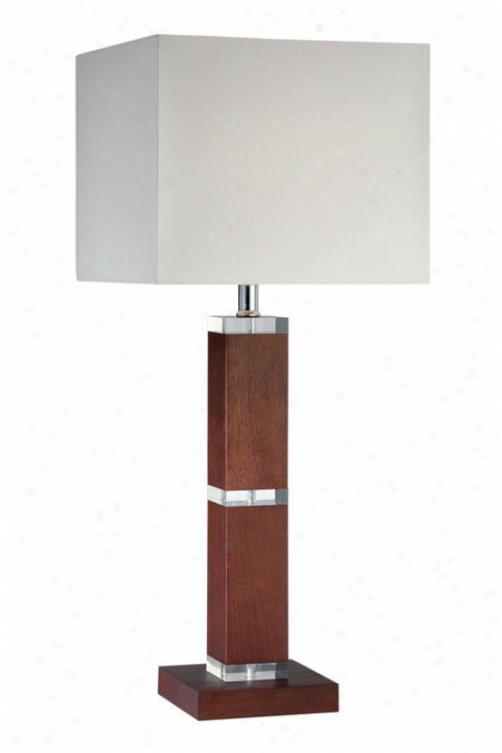 "dallan Table Lamp - 28.25""h X 12""w, Brown Wood"